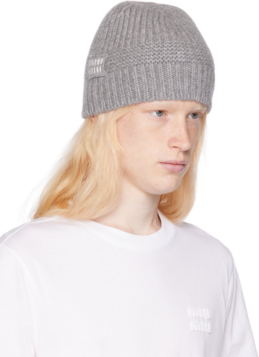 Miu Miu - Gray Patch Beanie