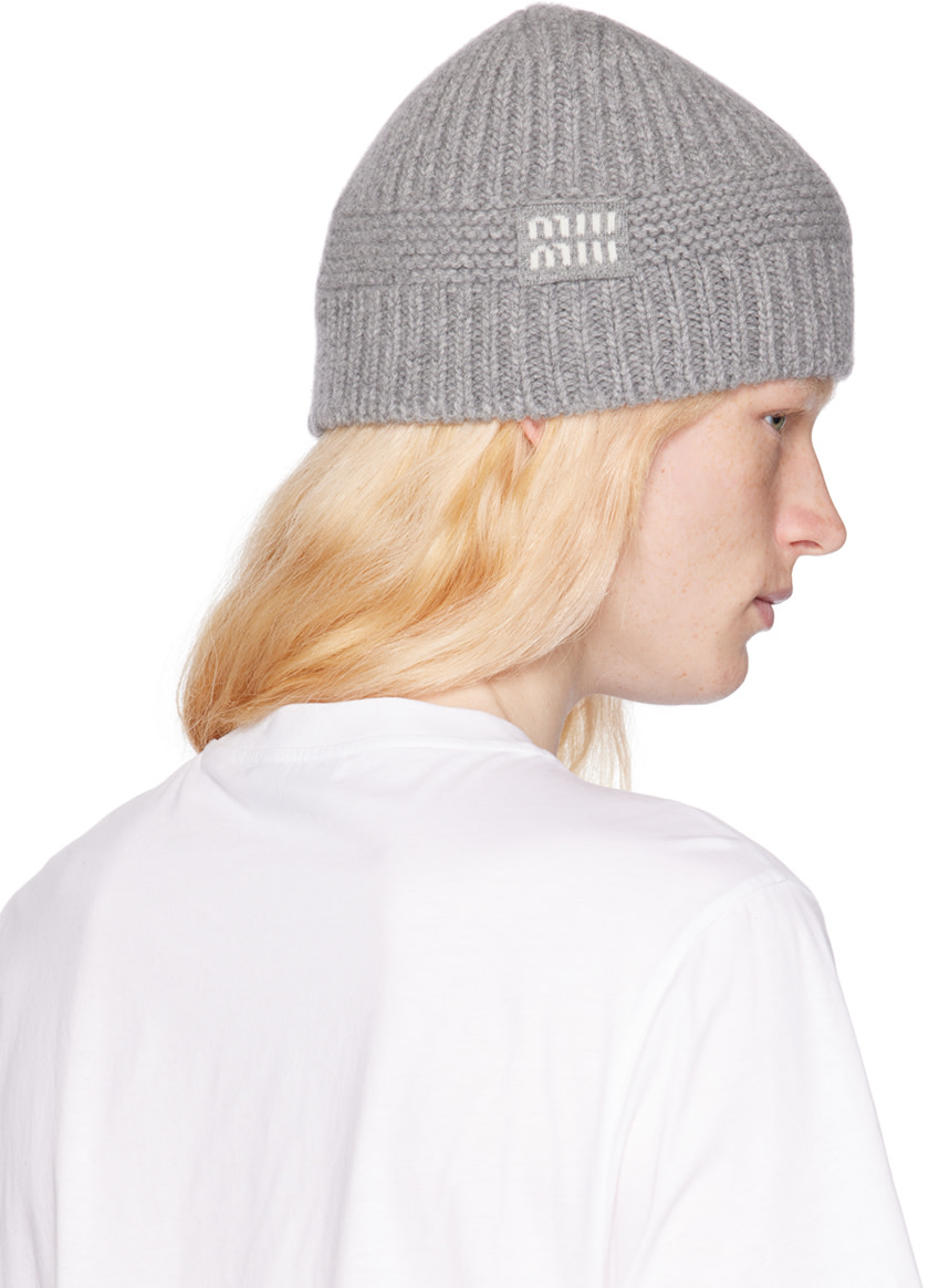 Miu Miu - Gray Patch Beanie