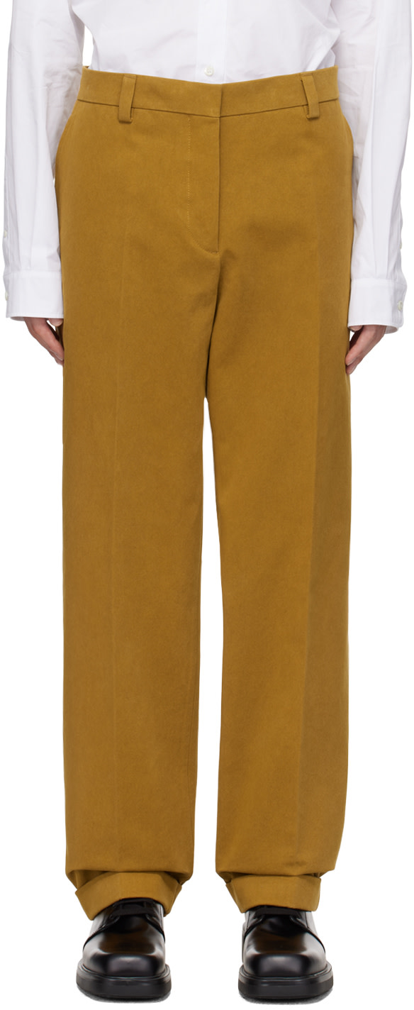 Miu Miu - Tan Cuffed Trousers