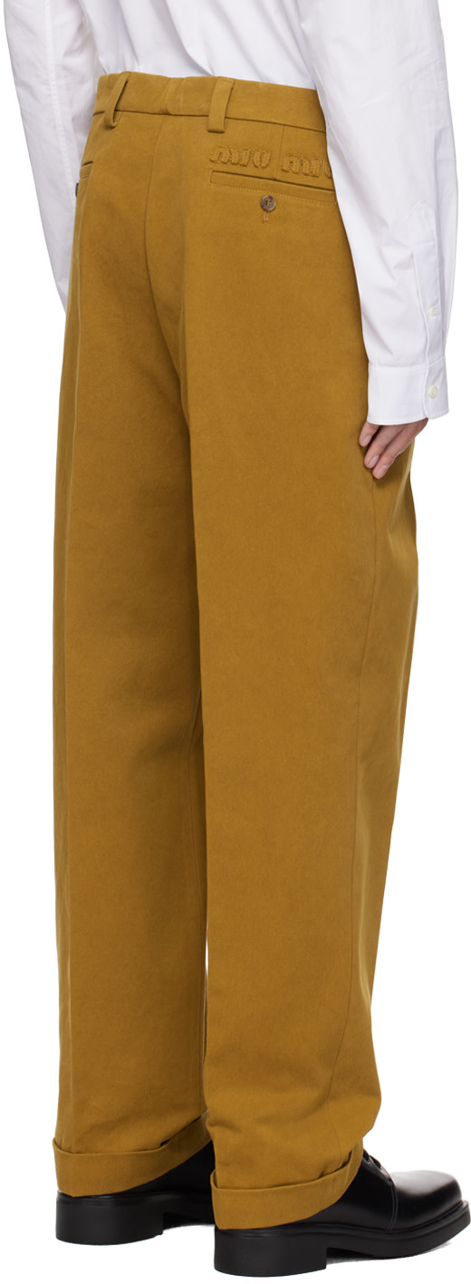 Miu Miu - Tan Cuffed Trousers