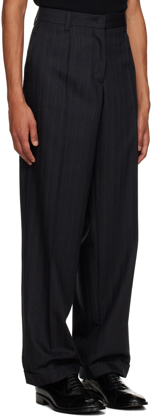 Miu Miu - Black Pinstriped Trousers