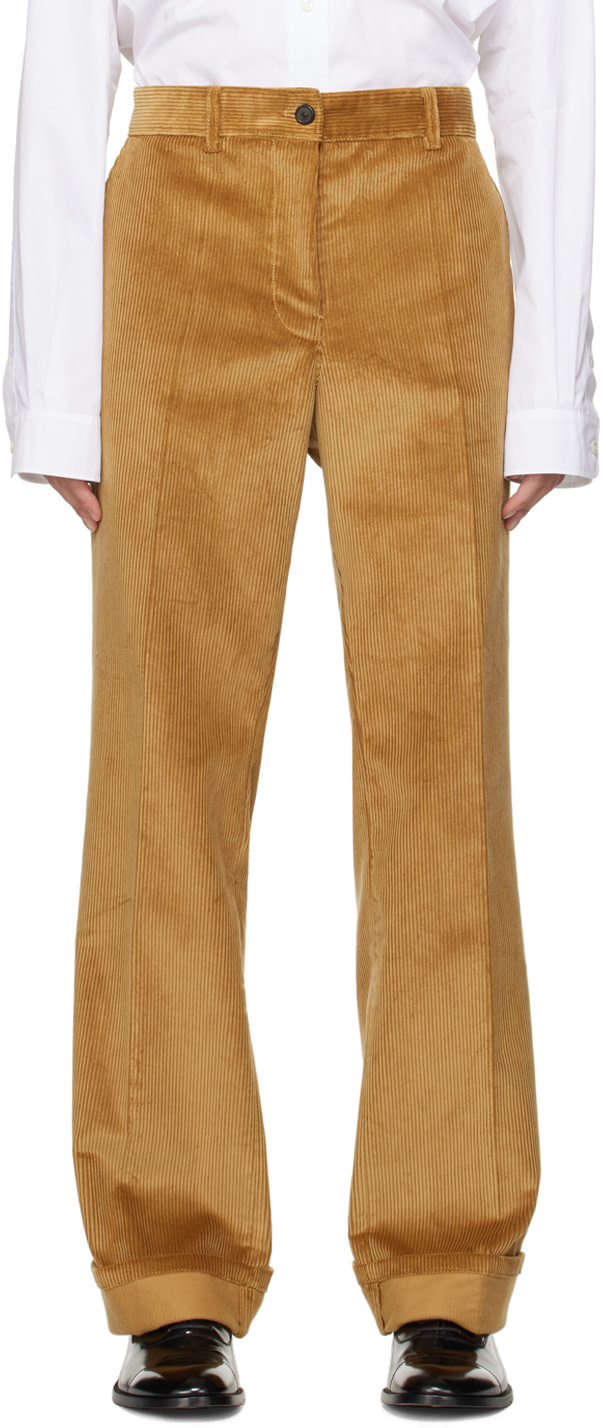 Miu Miu - Brown Rolled Trousers