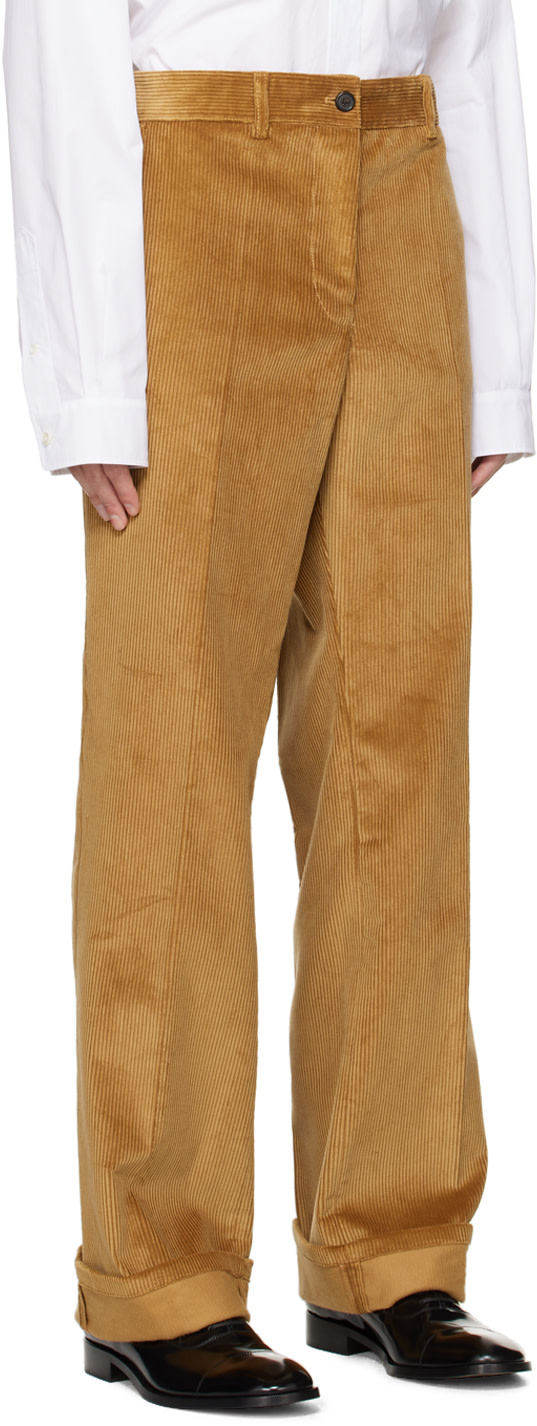 Miu Miu - Brown Rolled Trousers