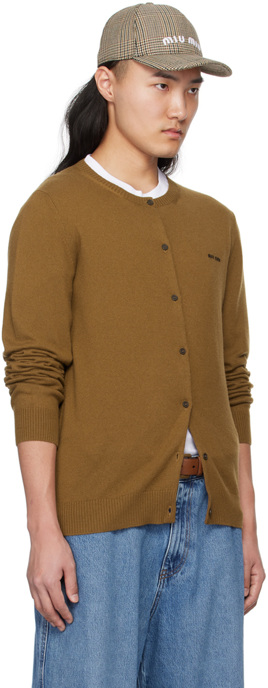 Miu Miu - Brown Jacquard Cardigan