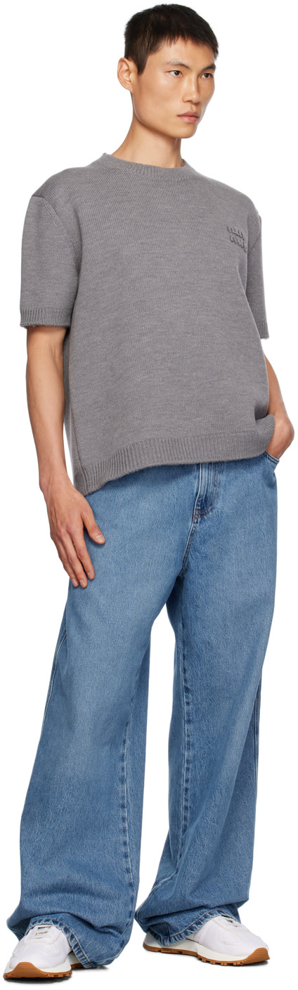 Miu Miu - Gray Double-Faced Sweater