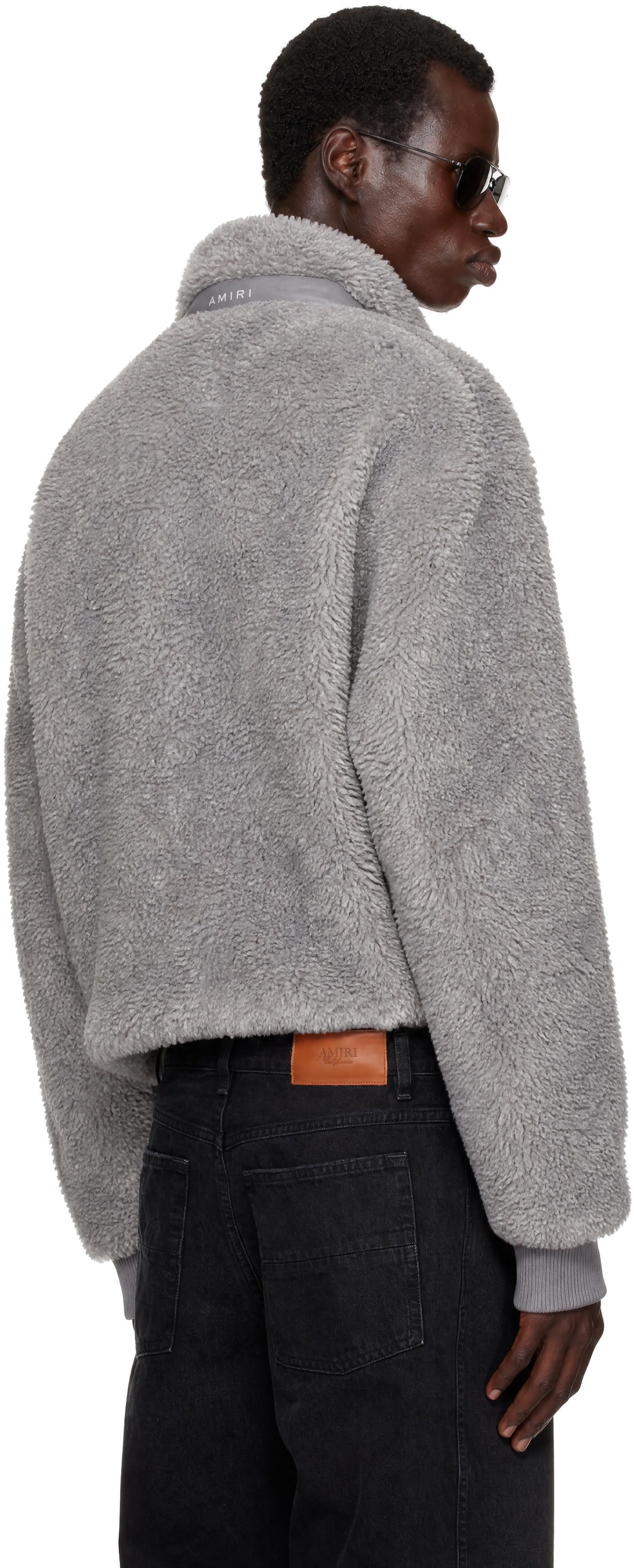 AMIRI - Gray Fuzzy Track Jacket