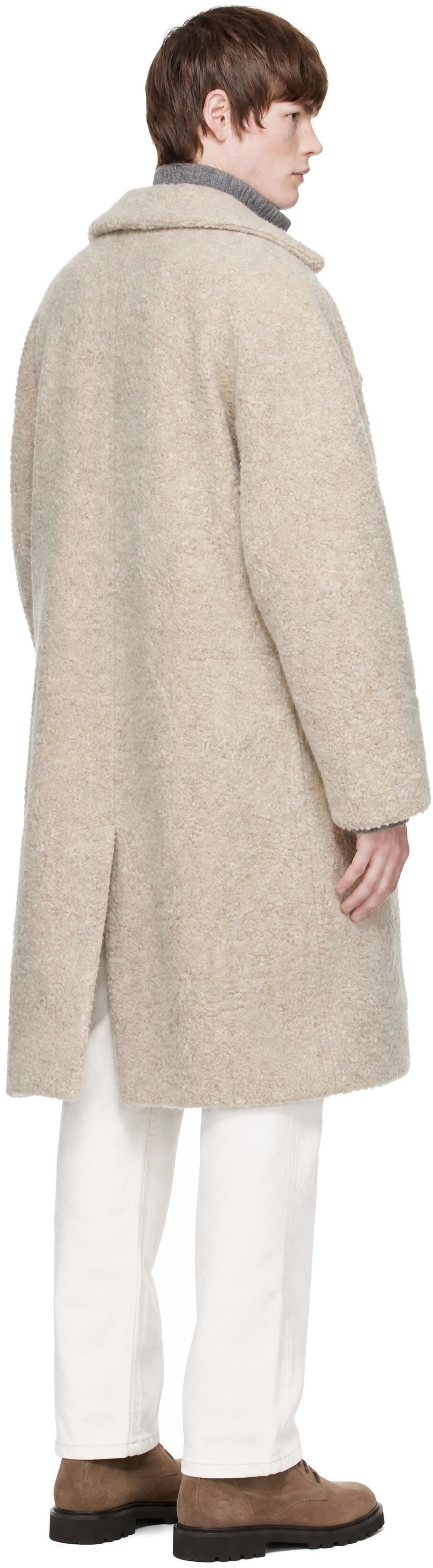 Cordera - Beige Alpaca Boucle Long Coat