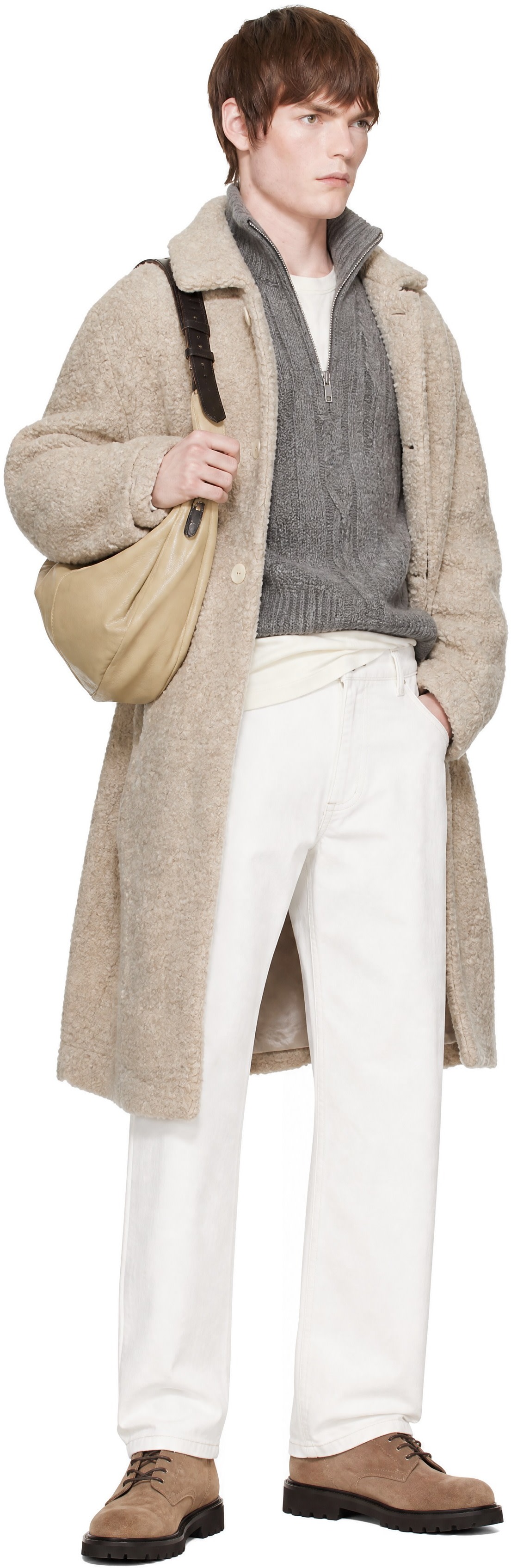 Cordera - Beige Alpaca Boucle Long Coat