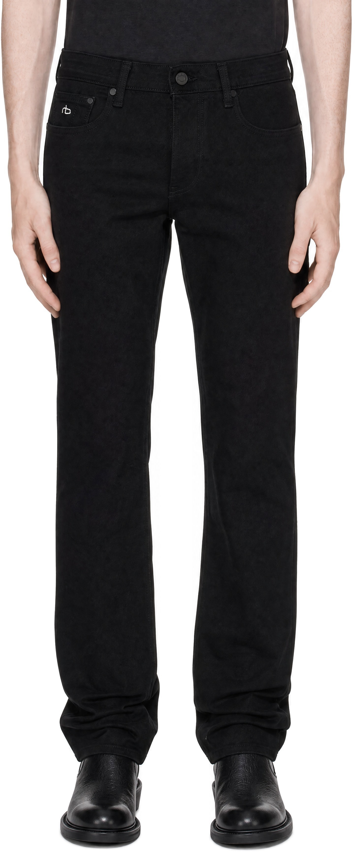 rag & bone - Black Fit 4 Straight Jeans
