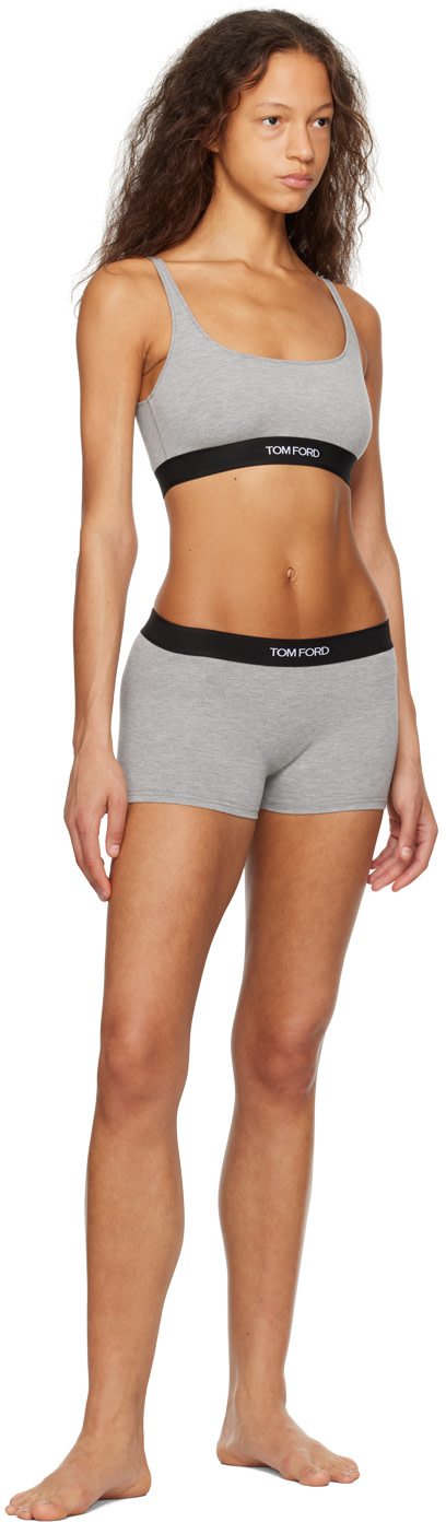 TOM FORD - Boxer gris à logo