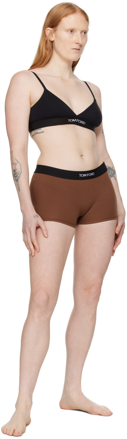 TOM FORD - Boxer brun à logo