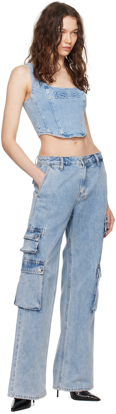 Ksubi - Jean Rider bleu à taille basse