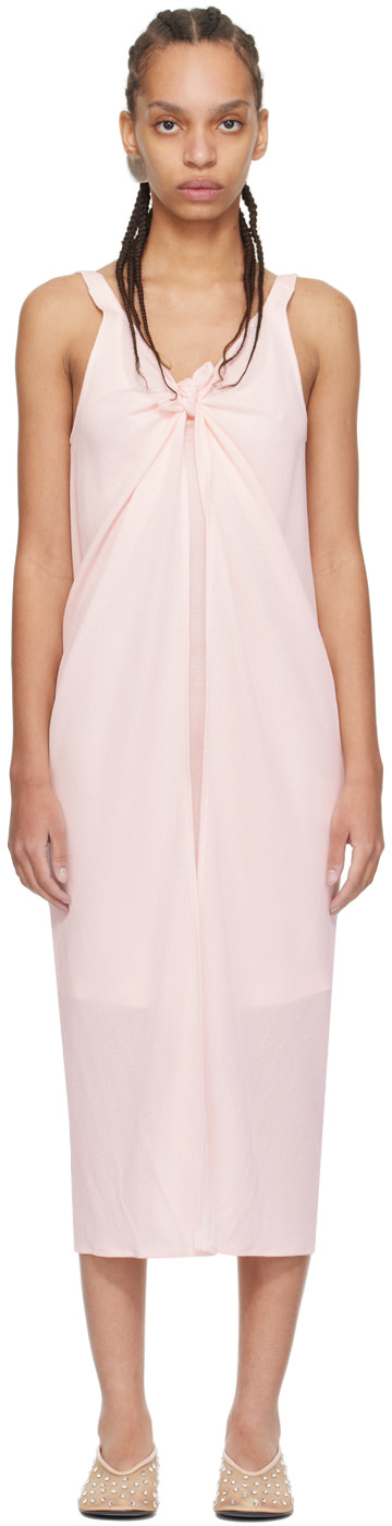 SHANG XIA - Robe midi étagée rose