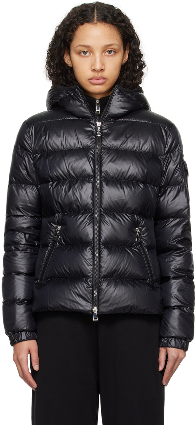 Moncler - 블랙 글레스 다운 재킷