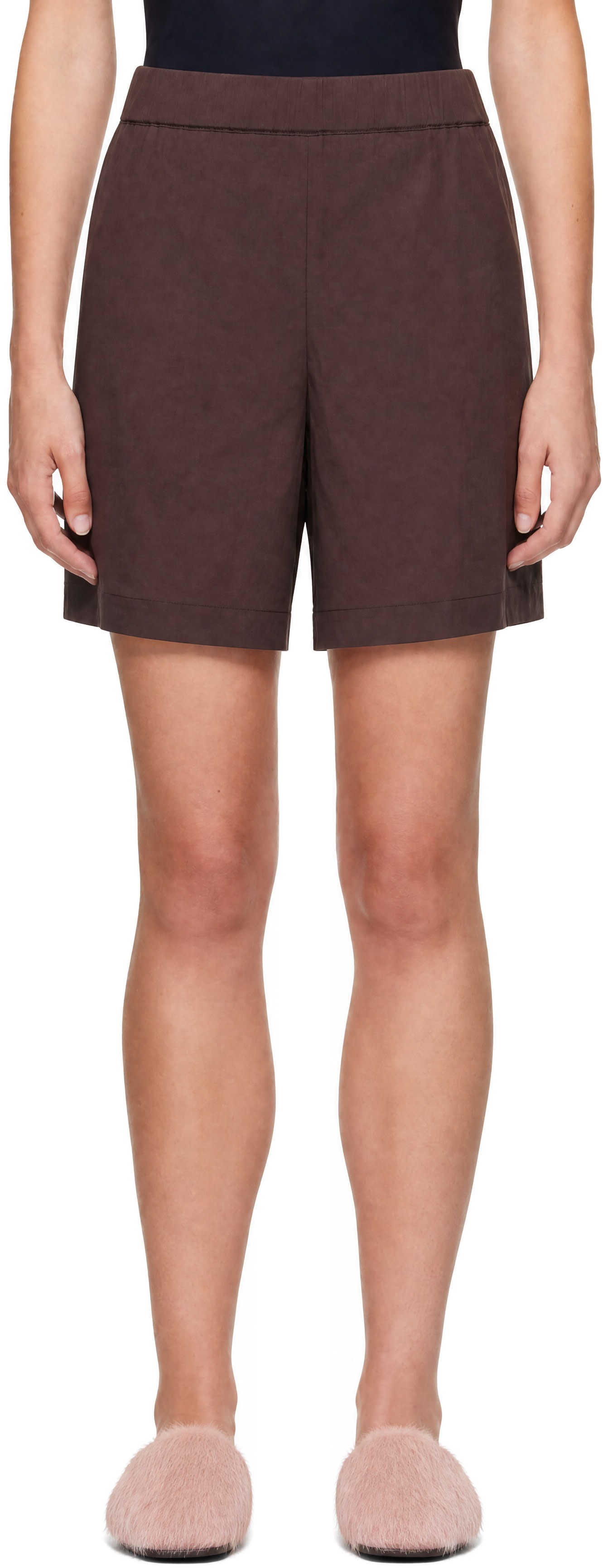 Max Mara - Short Oliveto brun