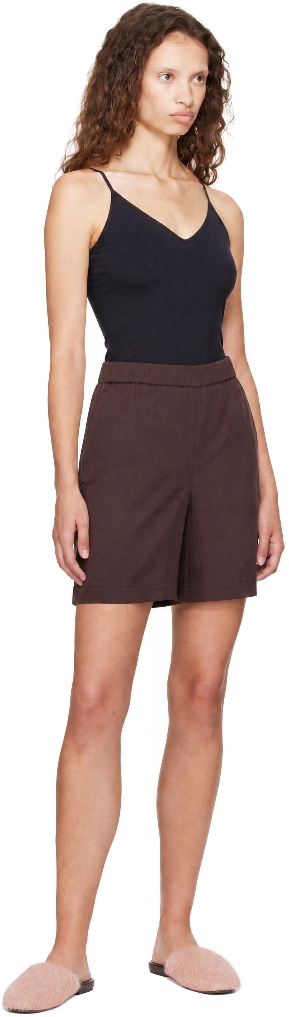 Max Mara - Short Oliveto brun