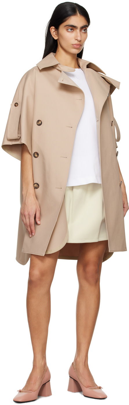 Max Mara - Minijupe Nettuno blanc cassé