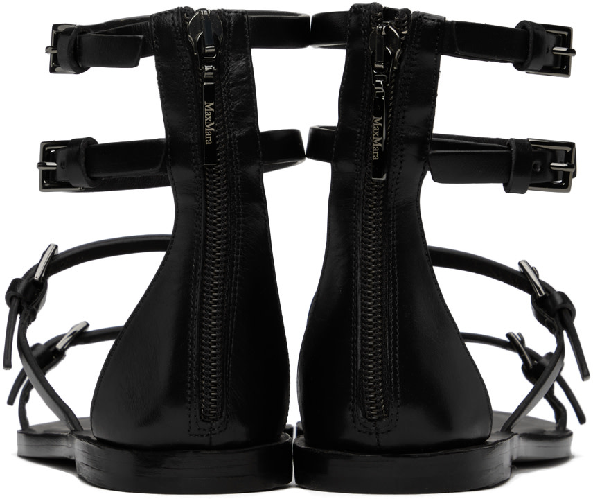 Max Mara - Sandales Evegflat noires