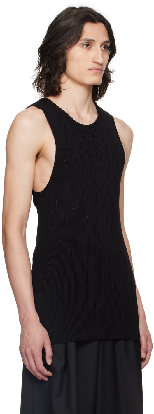 Lardini - Gilet noir à échelles