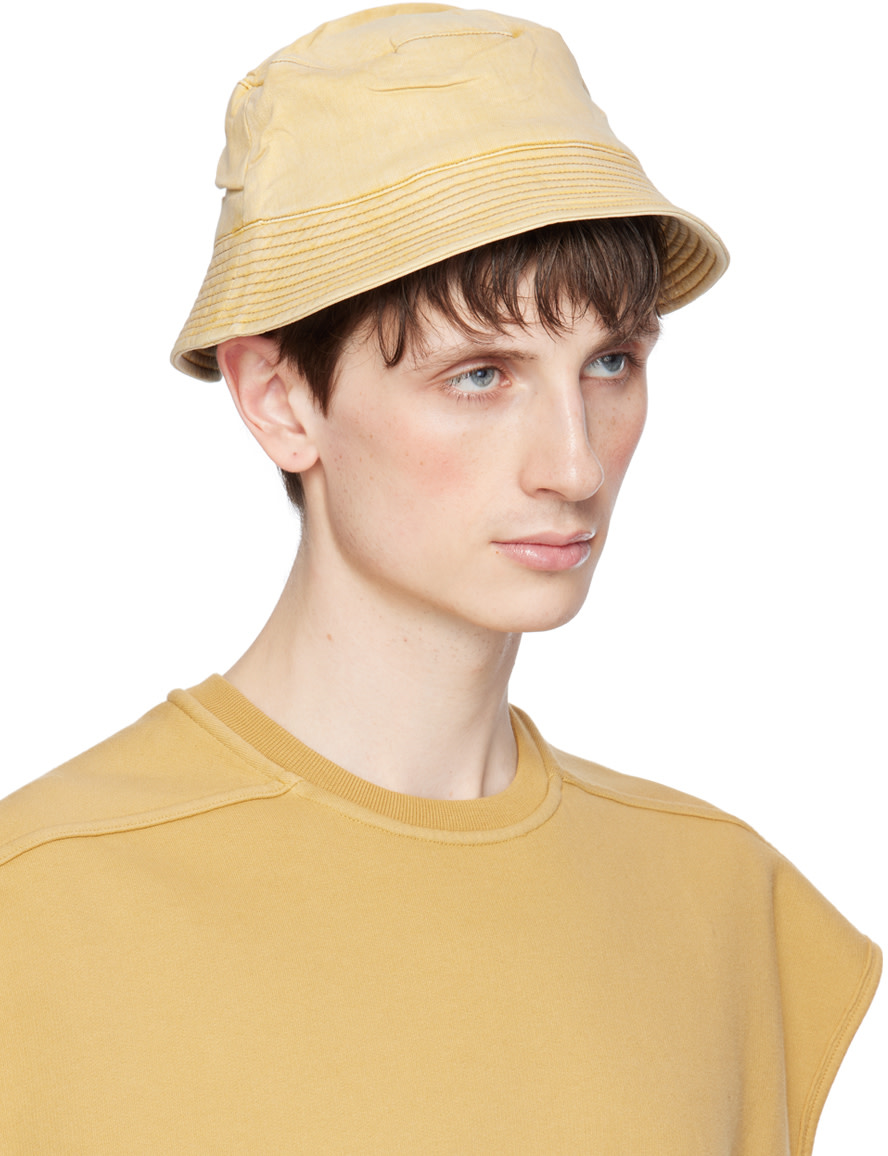 Rick Owens DRKSHDW: Yellow Gilligan Narrow Brim Bucket Hat | SSENSE