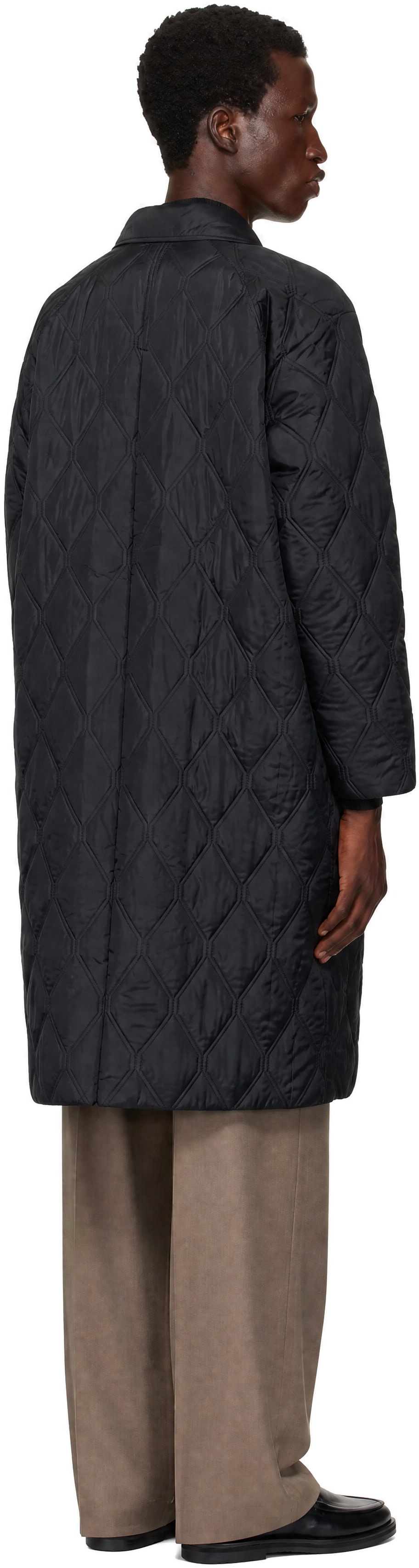 GANNI - Black Ripstop Quilt Coat