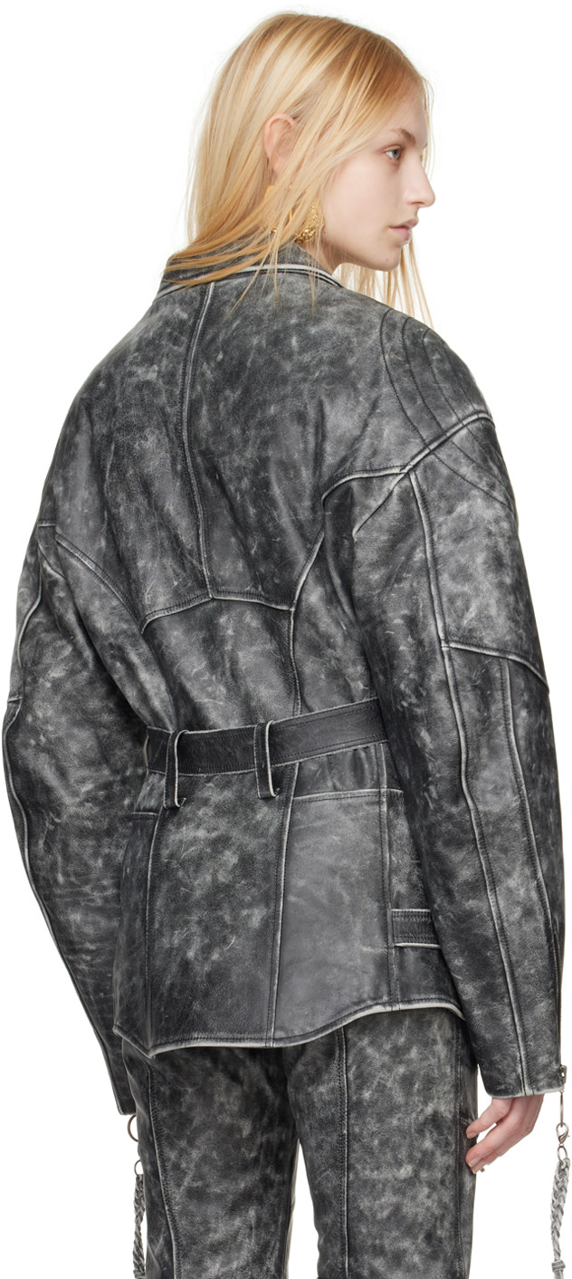 KNWLS: Black Nihil Moto Leather Jacket | SSENSE