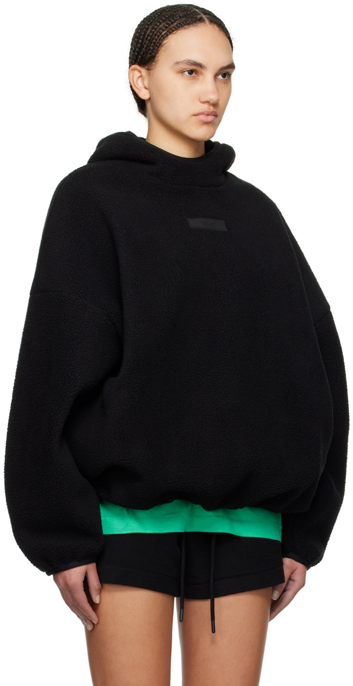 Fear of God ESSENTIALS - Pull à capuche noir à écussons