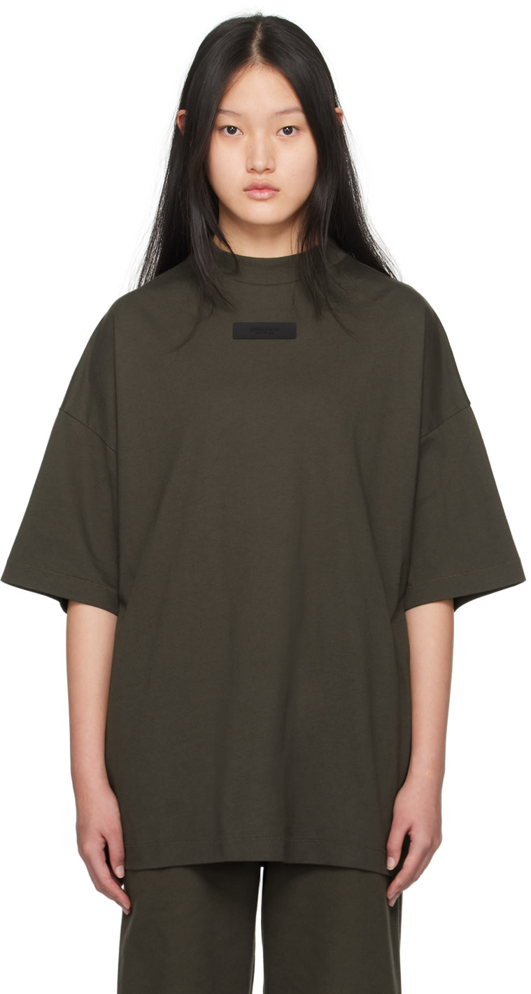 Fear of God ESSENTIALS - T-shirt gris à col ras du cou
