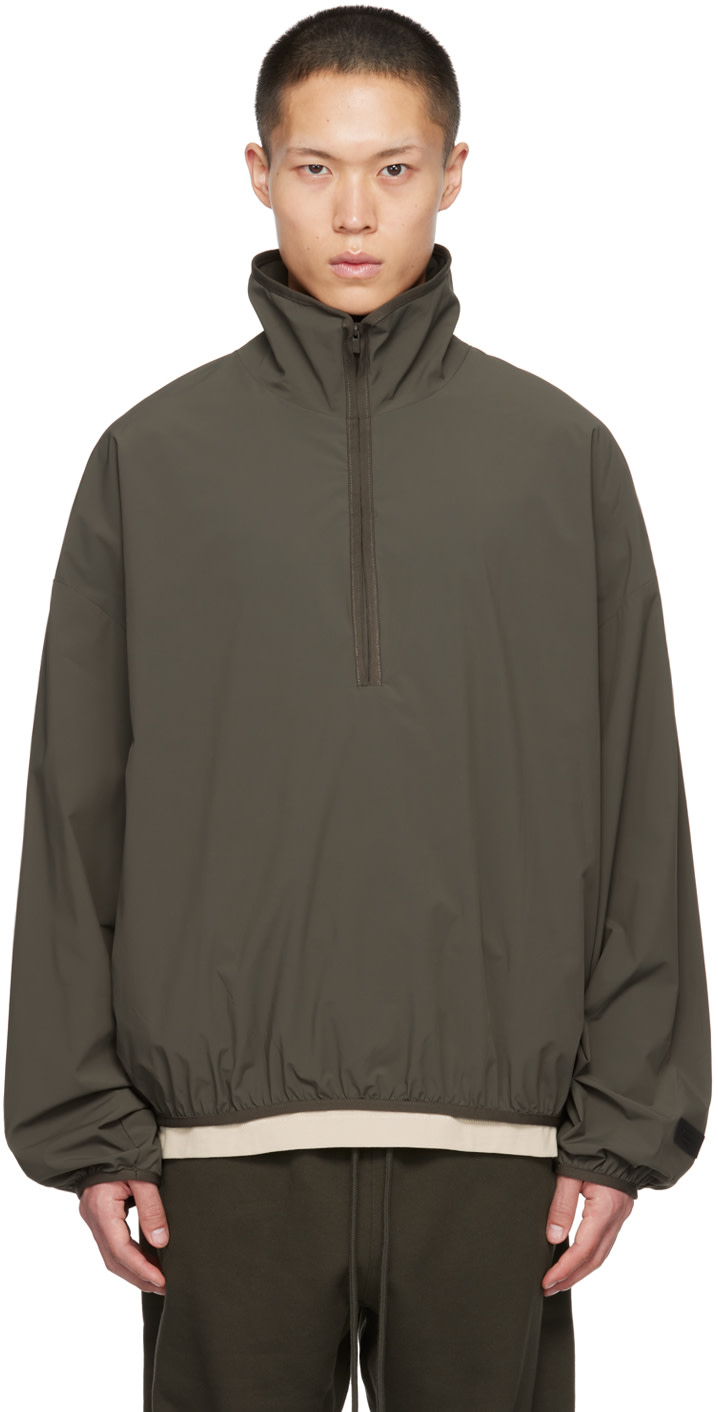Fear of God ESSENTIALS - Gray Half-Zip Sweatshirt