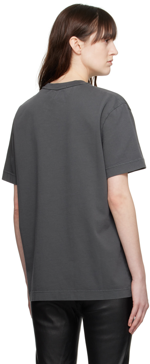 Alexander Wang - グレー ロゴプリント Tシャツ