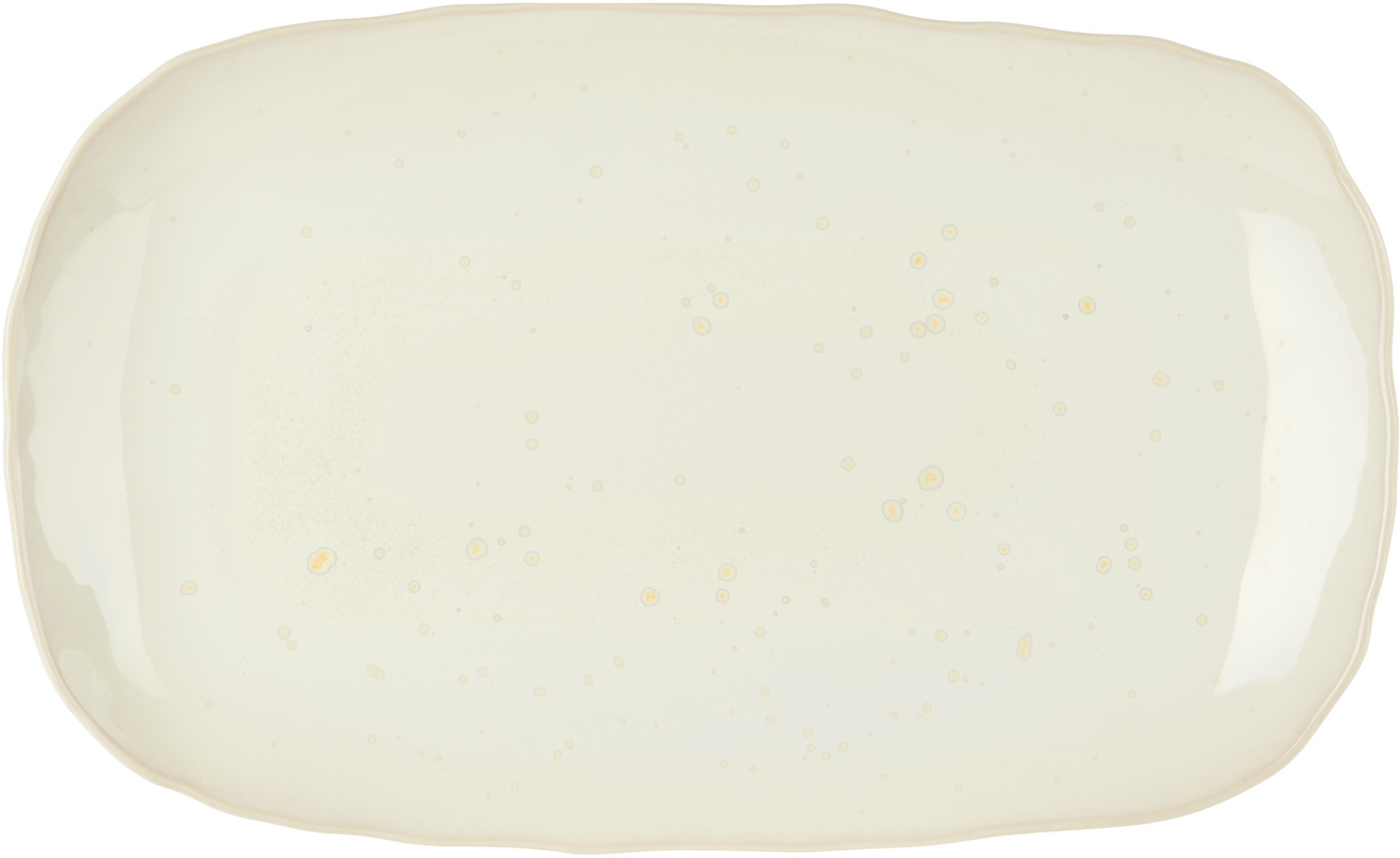 Jars Céramistes - Off-White Plume Rectangular Plate