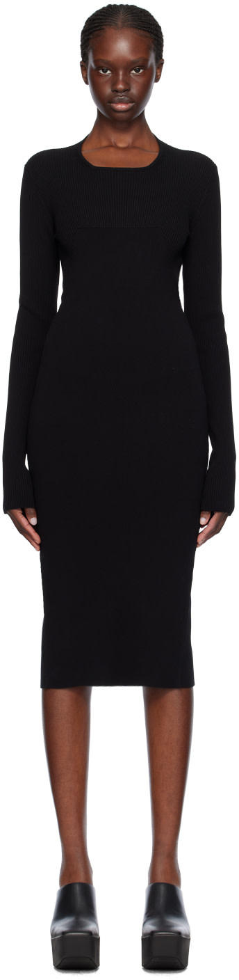 Rick Owens - Robe midi droite noire