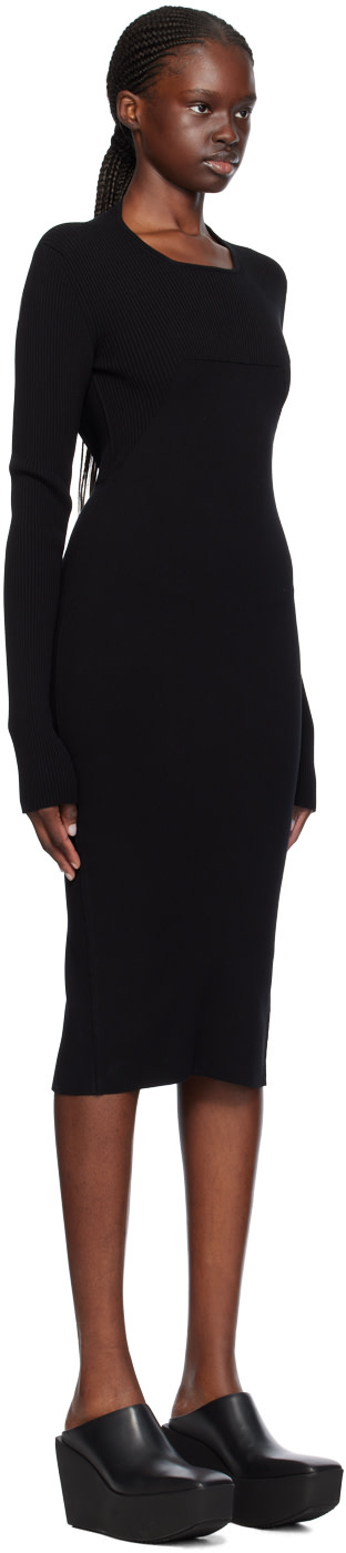 Rick Owens - Robe midi droite noire