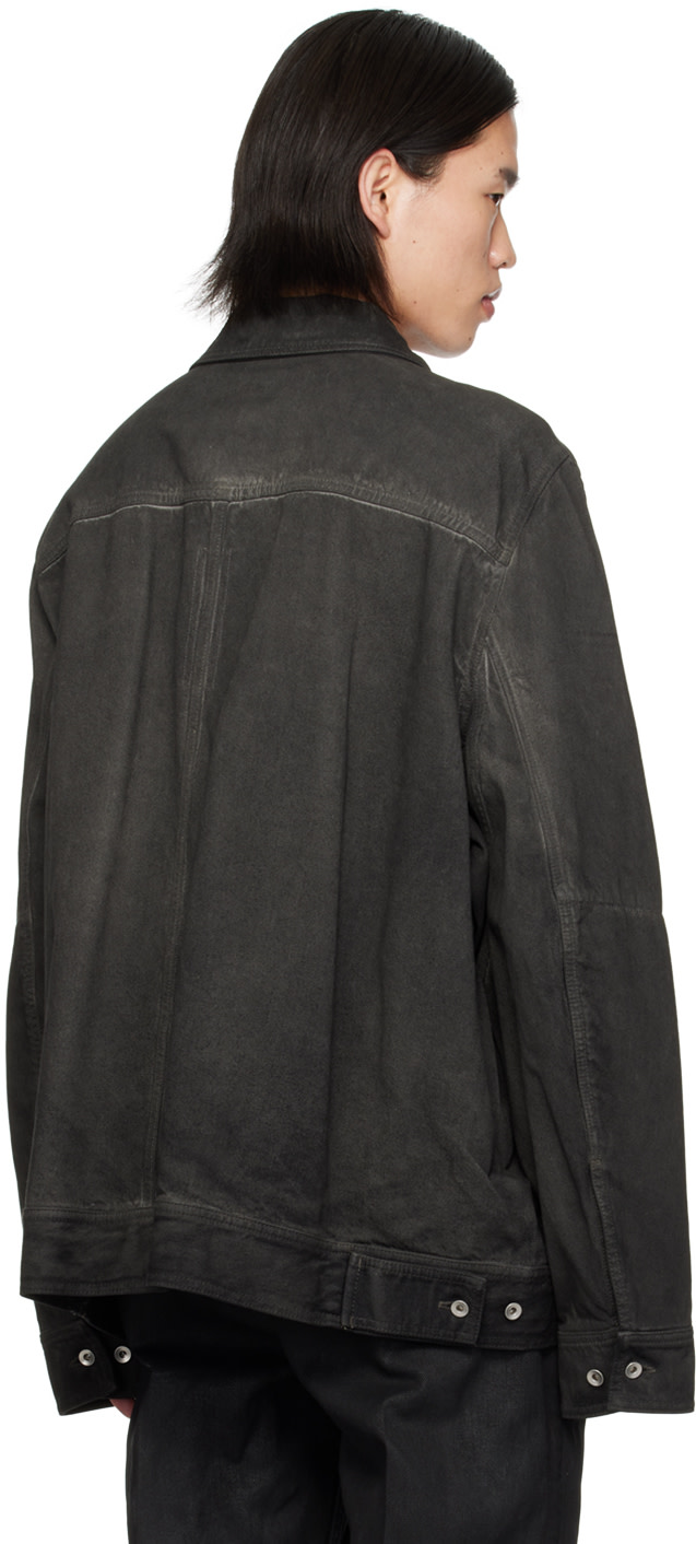 Rick Owens: ブラック Lido Worker デニムジャケット | SSENSE 日本