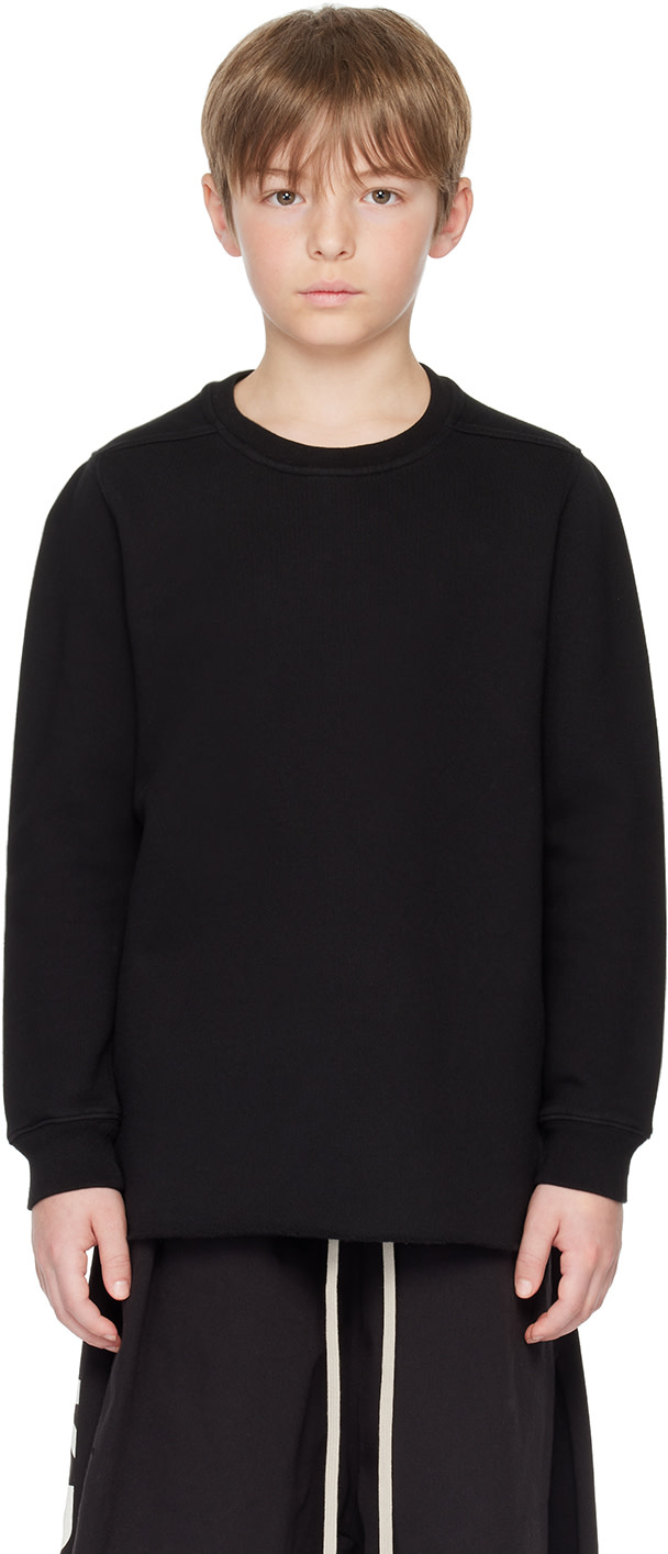 Rick Owens - Enfant | Pull molletonné noir à col ras du cou