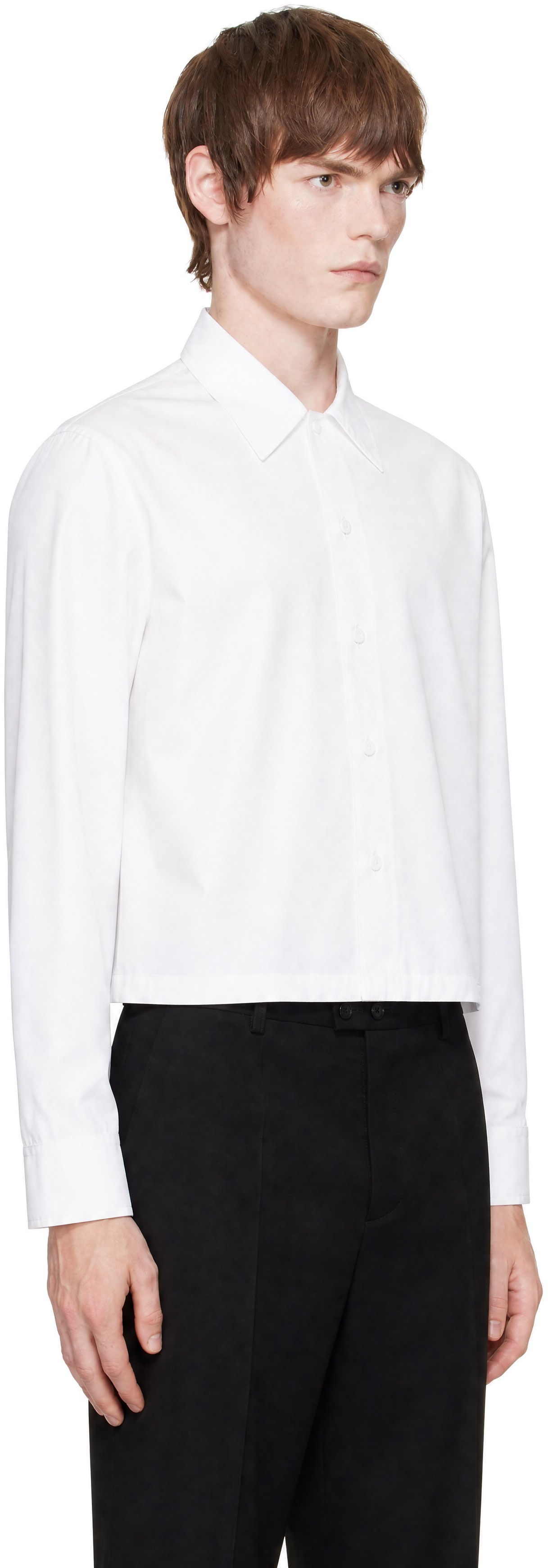 Jil Sander: White 90 W Jewels Shirt | SSENSE Canada