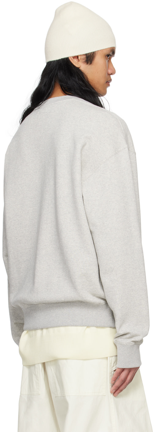 Jil Sander - Pull molletonné surdimensionné gris