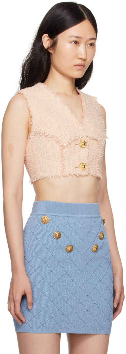 Balmain - Débardeur écourté rose