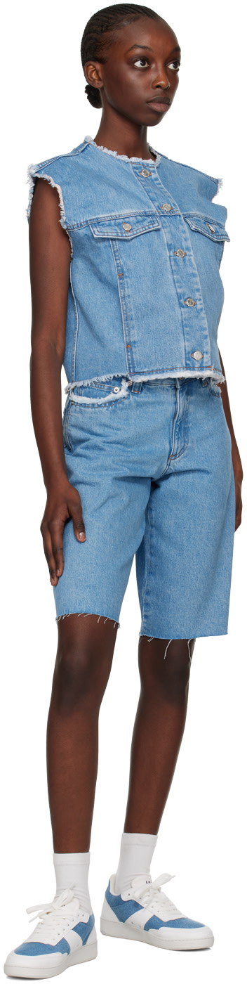 A.P.C. - Short Beverly bleu en denim