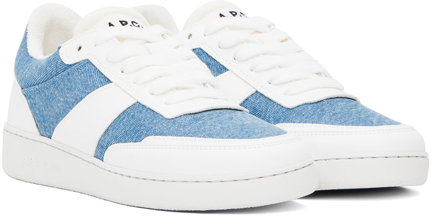A.P.C. - Baskets blanc et bleu