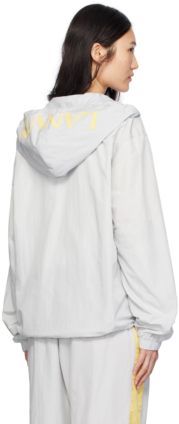 Lanvin - Pull à capuche gris édition Future
