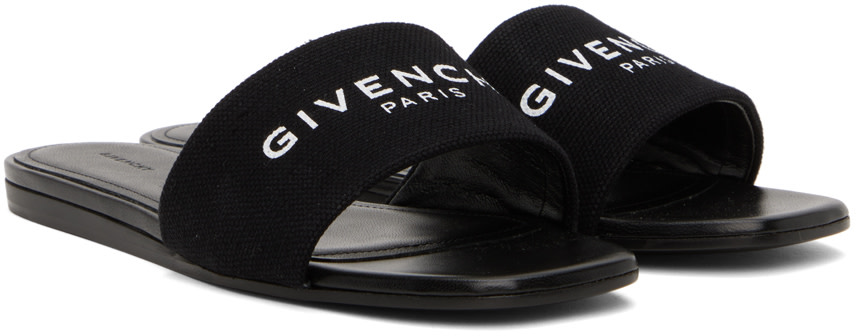 Givenchy - 블랙 4G 플랫 샌들