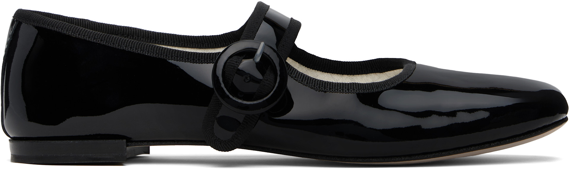 Repetto: ブラック Georgia メリージェーン フラットシューズ | SSENSE 