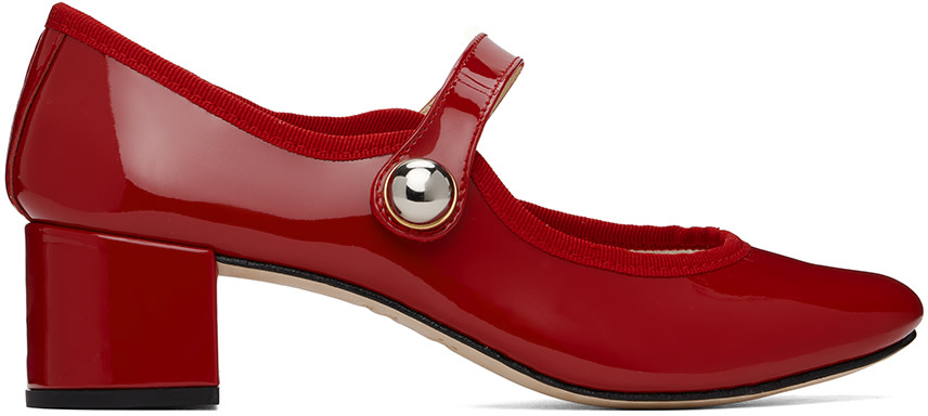 Repetto: Red Fabienne Mary Jane Heels | SSENSE