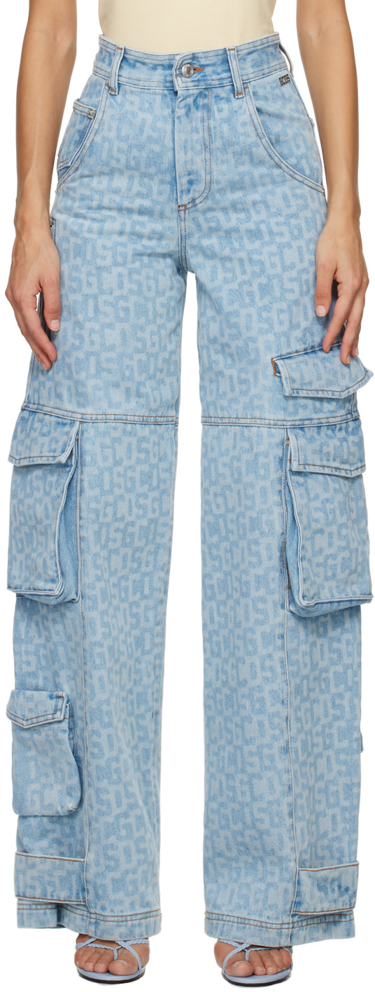 GCDS - Jean cargo bleu