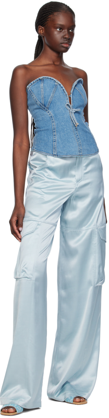 GCDS - Pantalon cargo bleu