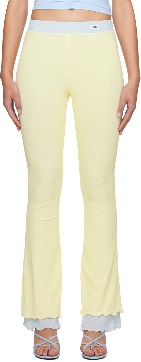 GCDS - Pantalon évasé jaune