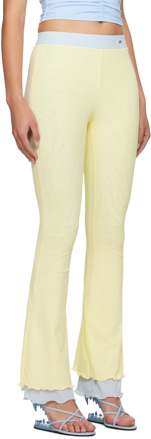 GCDS - Pantalon évasé jaune