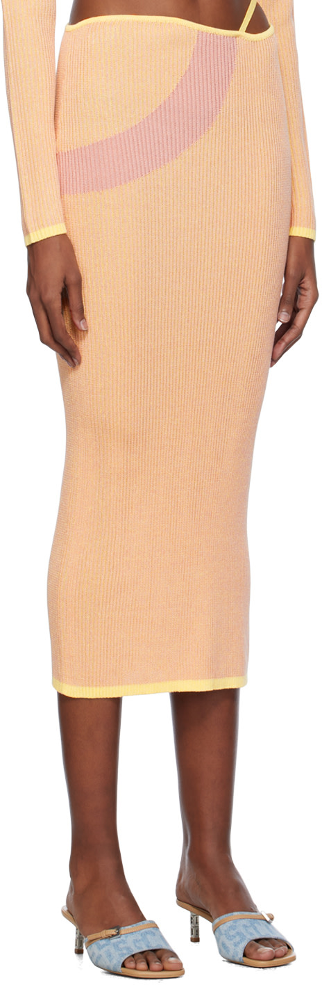 GCDS - Jupe midi Comma rose