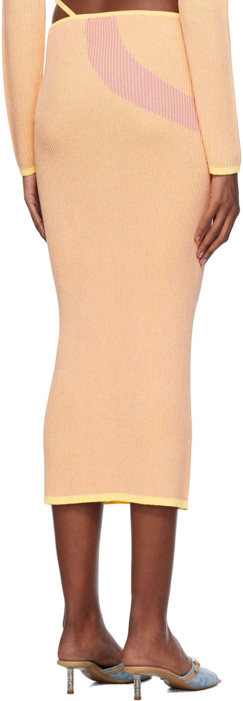GCDS - Jupe midi Comma rose